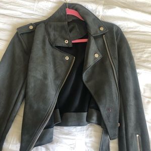 Gray Suede Urban Outfitters Jacket